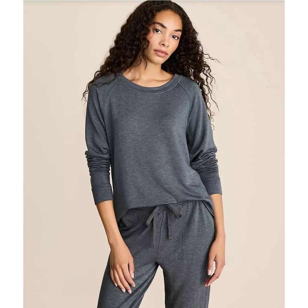 Women Medium - Lou & Grey Signaturesoft Plush Comfy Sweatshirt - Grey - NWT